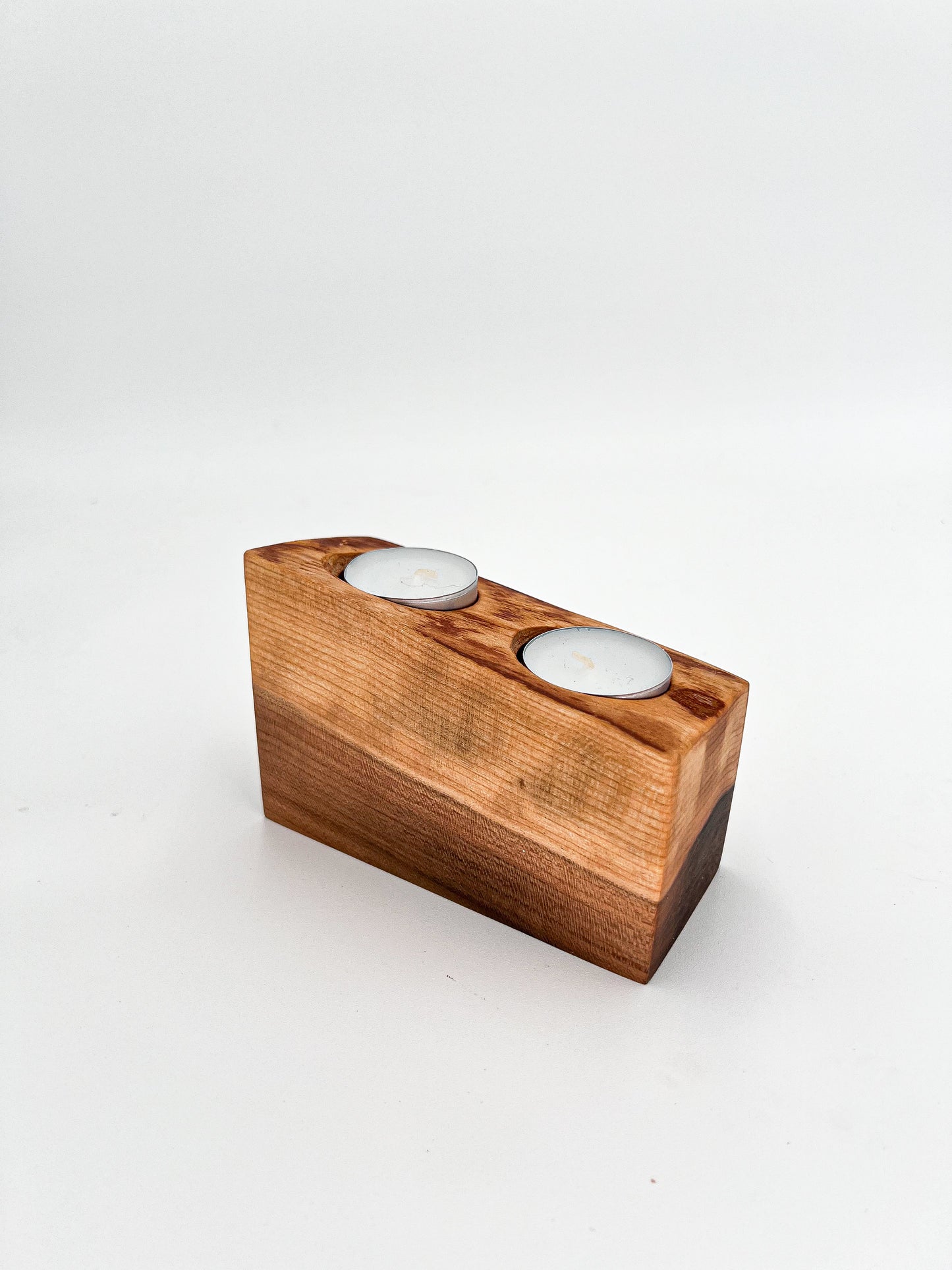 Modern Live Edge Tea-Light Candleholder