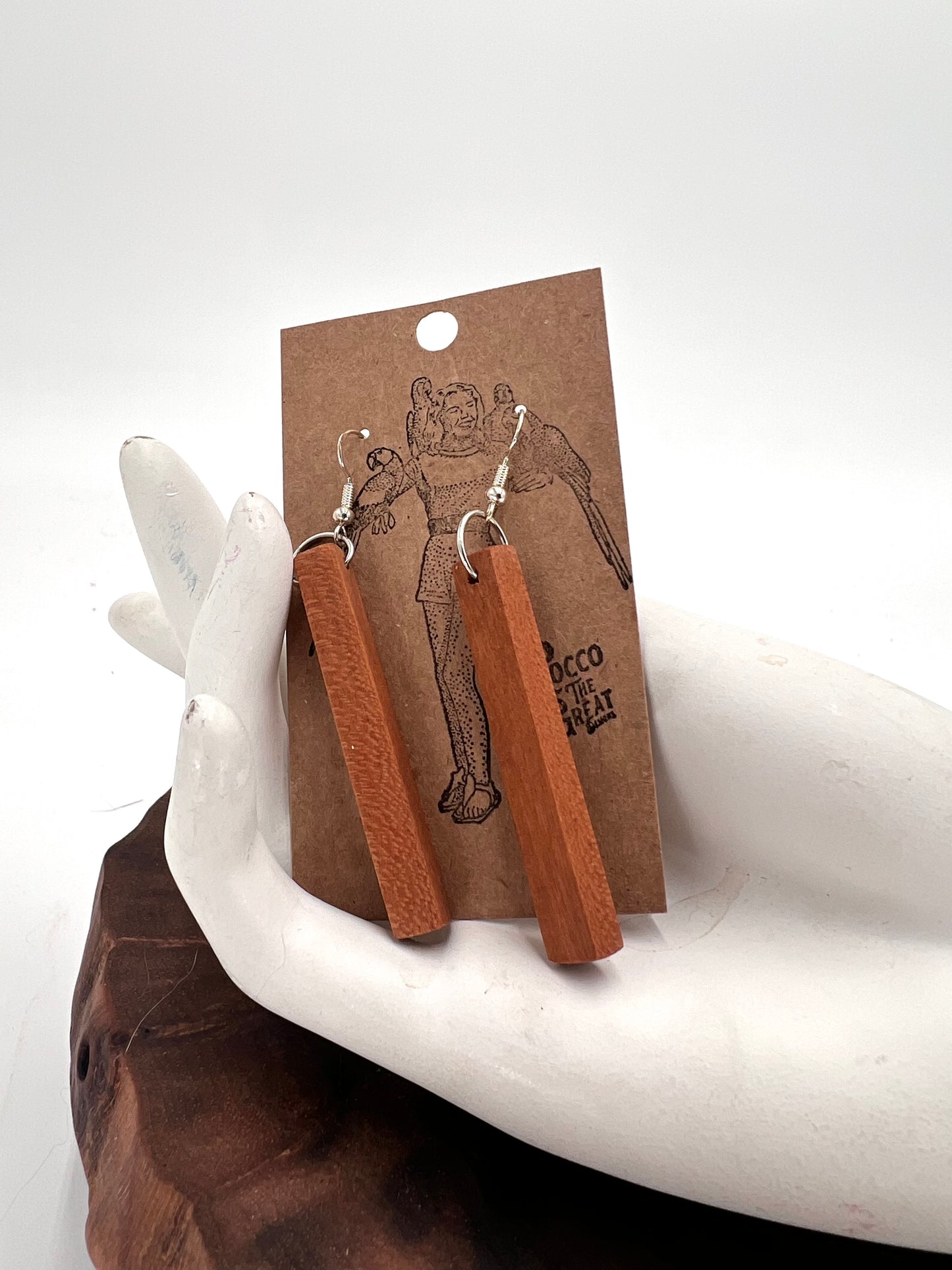 Everyday Hardwood Pillar Earrings