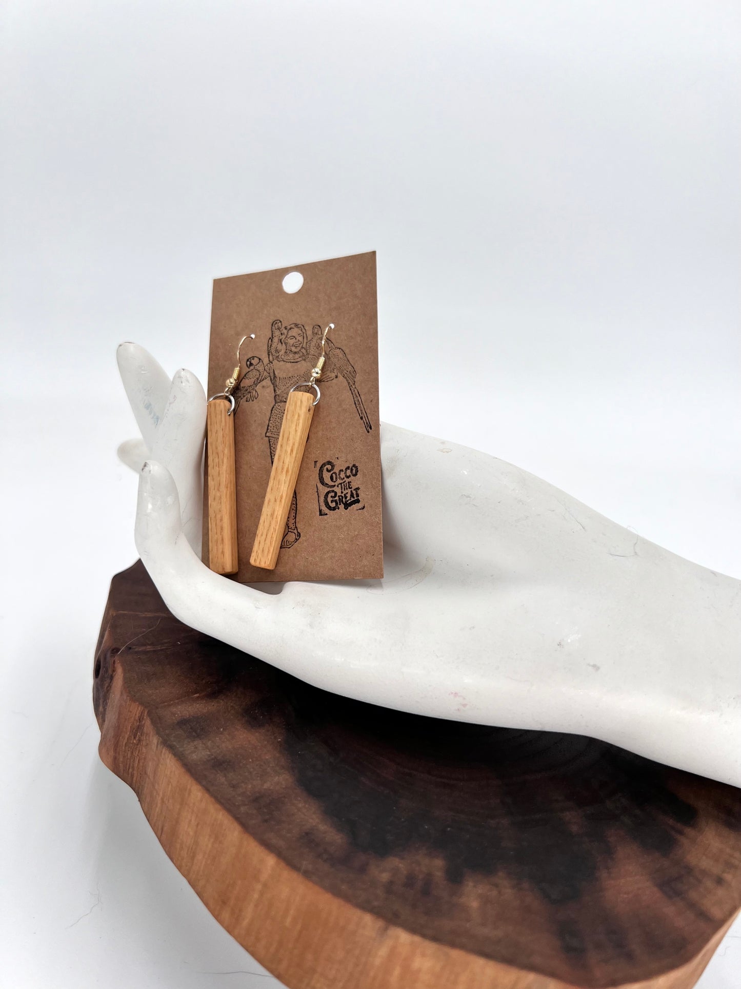 Everyday Hardwood Pillar Earrings
