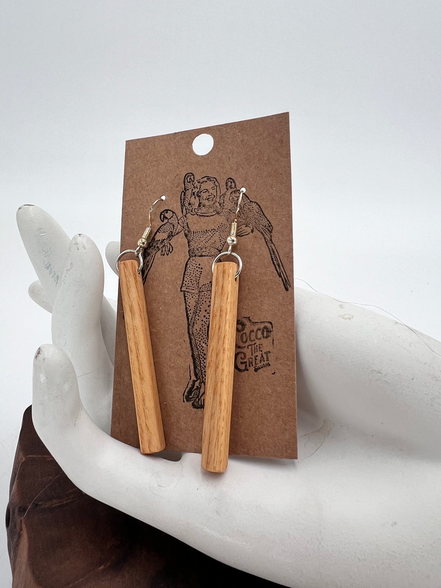 Everyday Hardwood Pillar Earrings