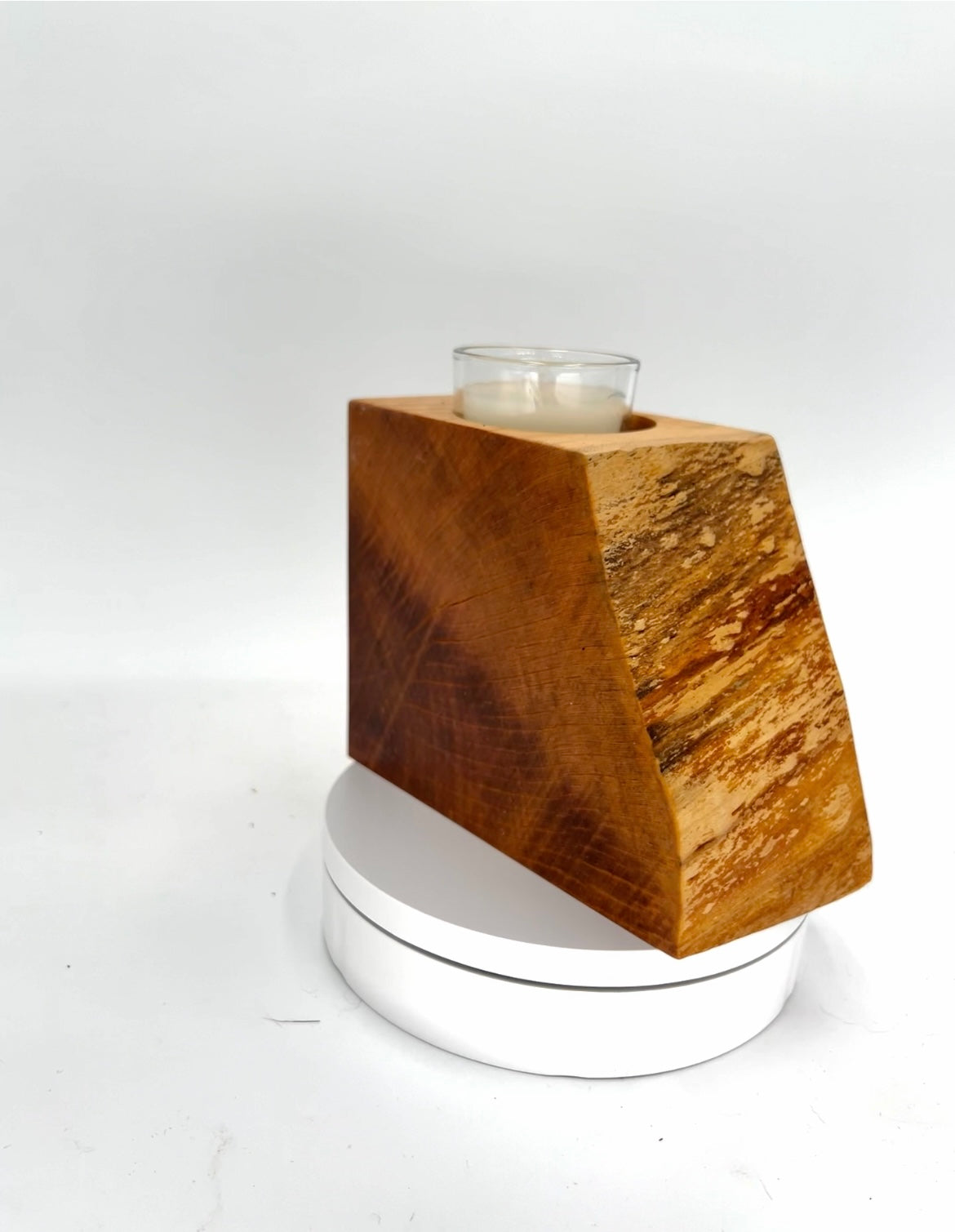 Modern Live Edge Votive Candle Holder