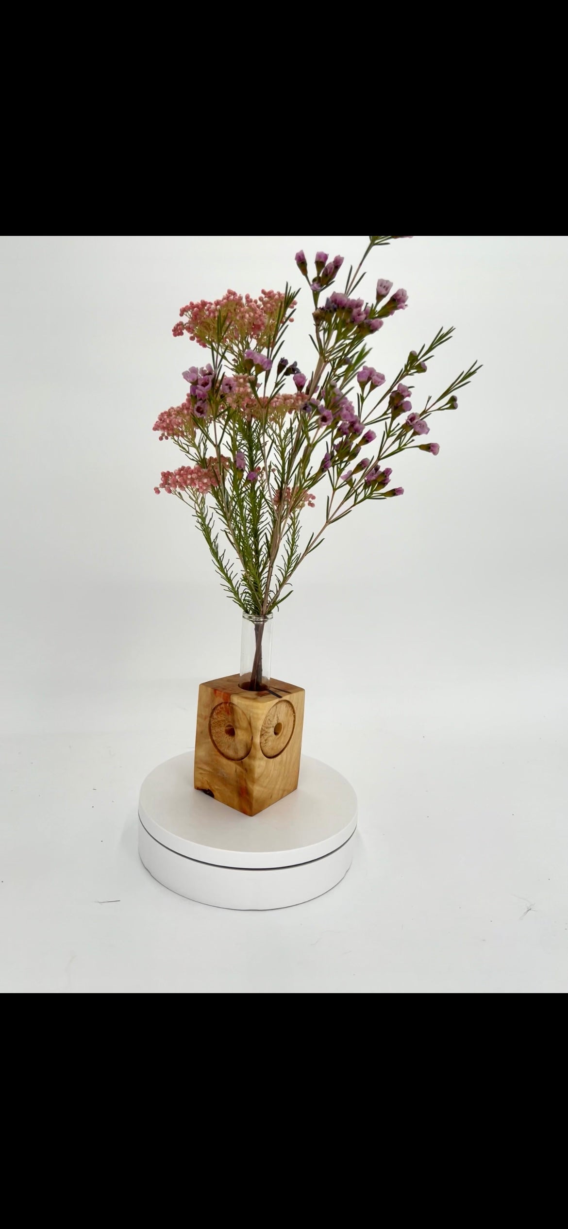 Carved Owl Everyday Bud Vase