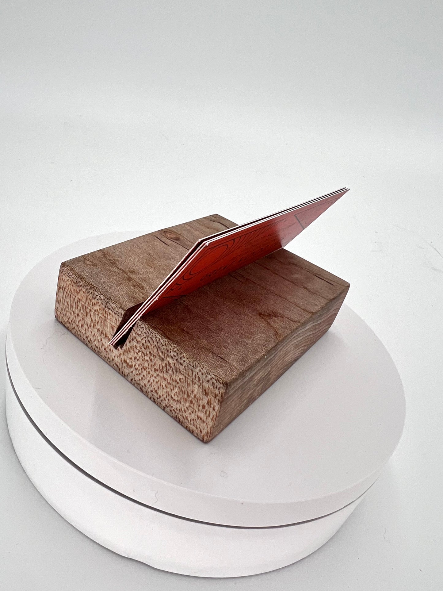 Low Profile Hardwood Business Card Holder