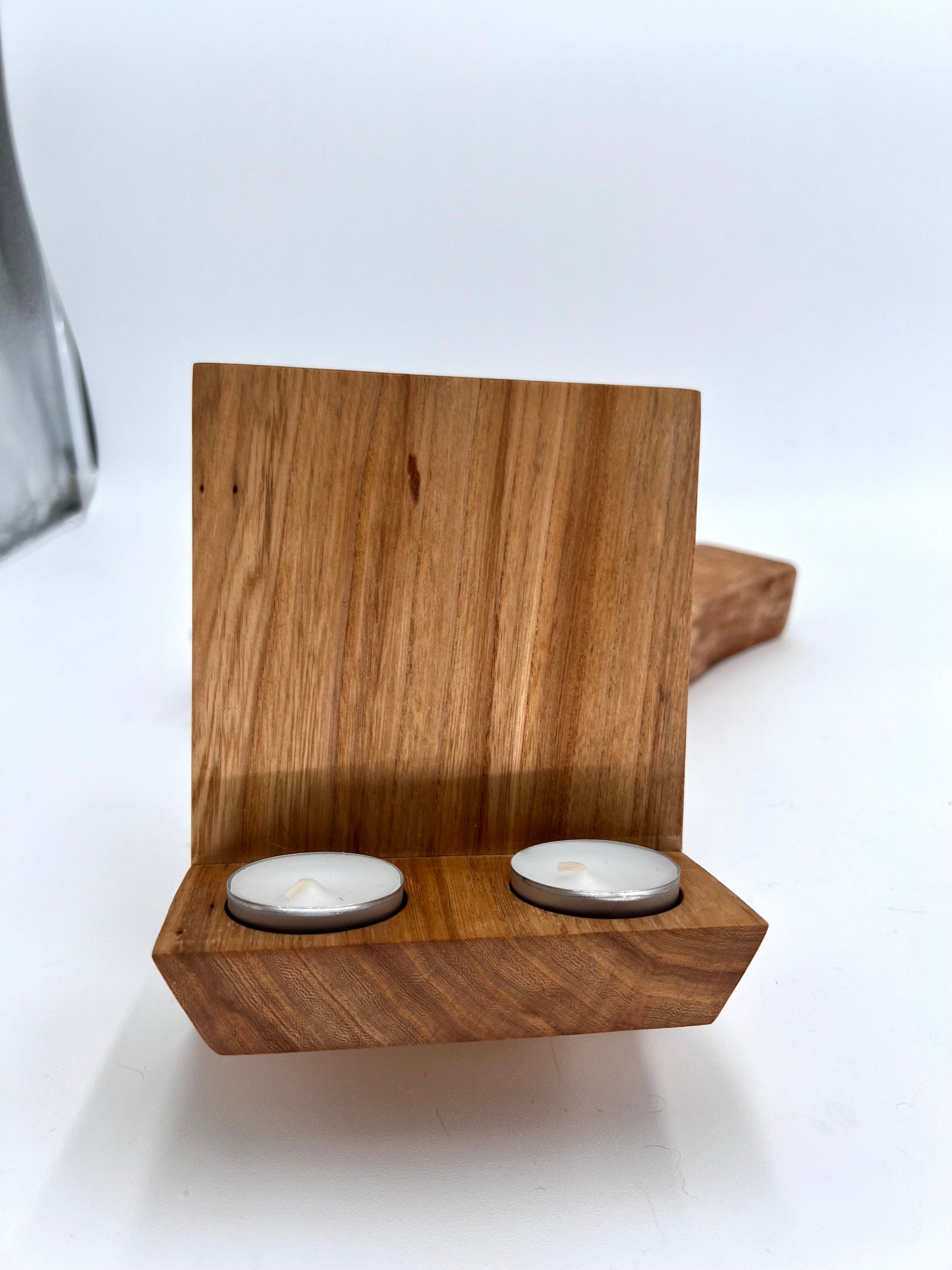 Tea-light Candle Hardwood Wall Sconce