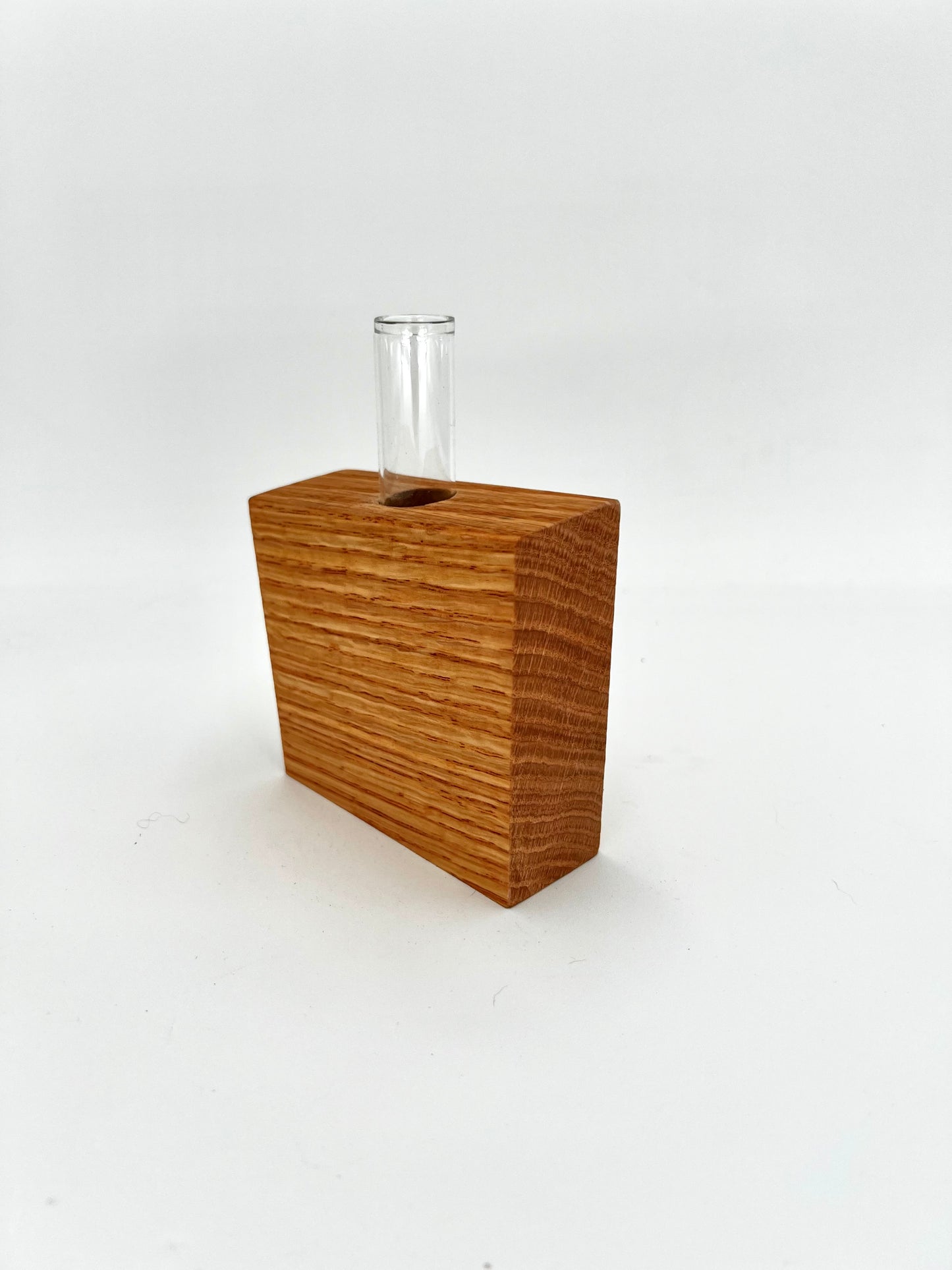Angus Marbled Wood Bud Vase