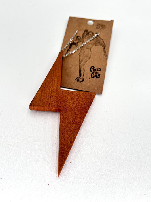 Hand-Cut Lightning Bolt Necklace