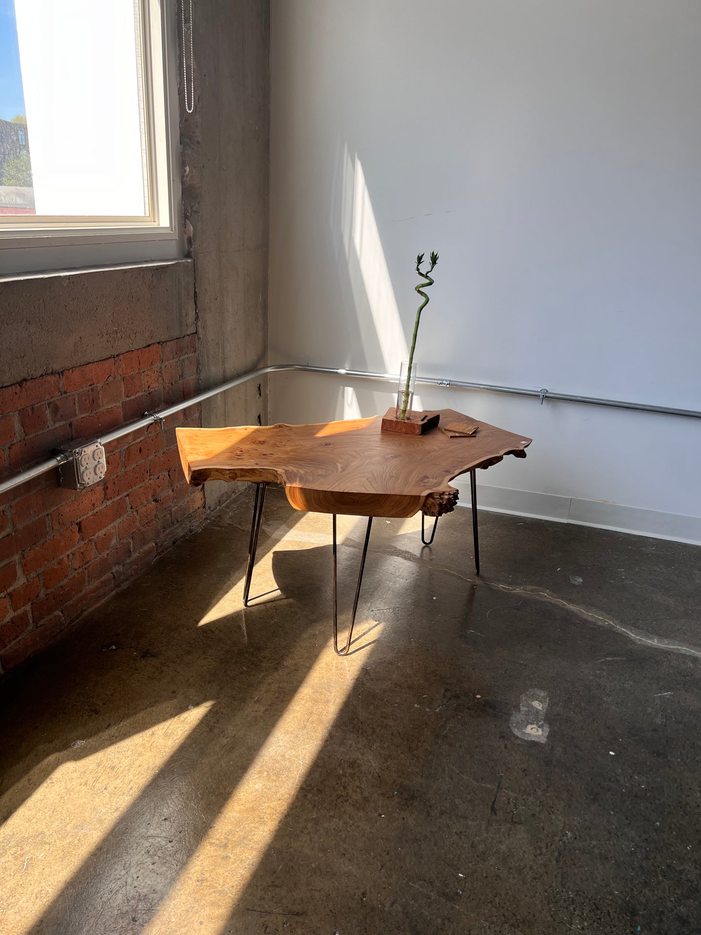 Modern Live Edge Hardwood Table