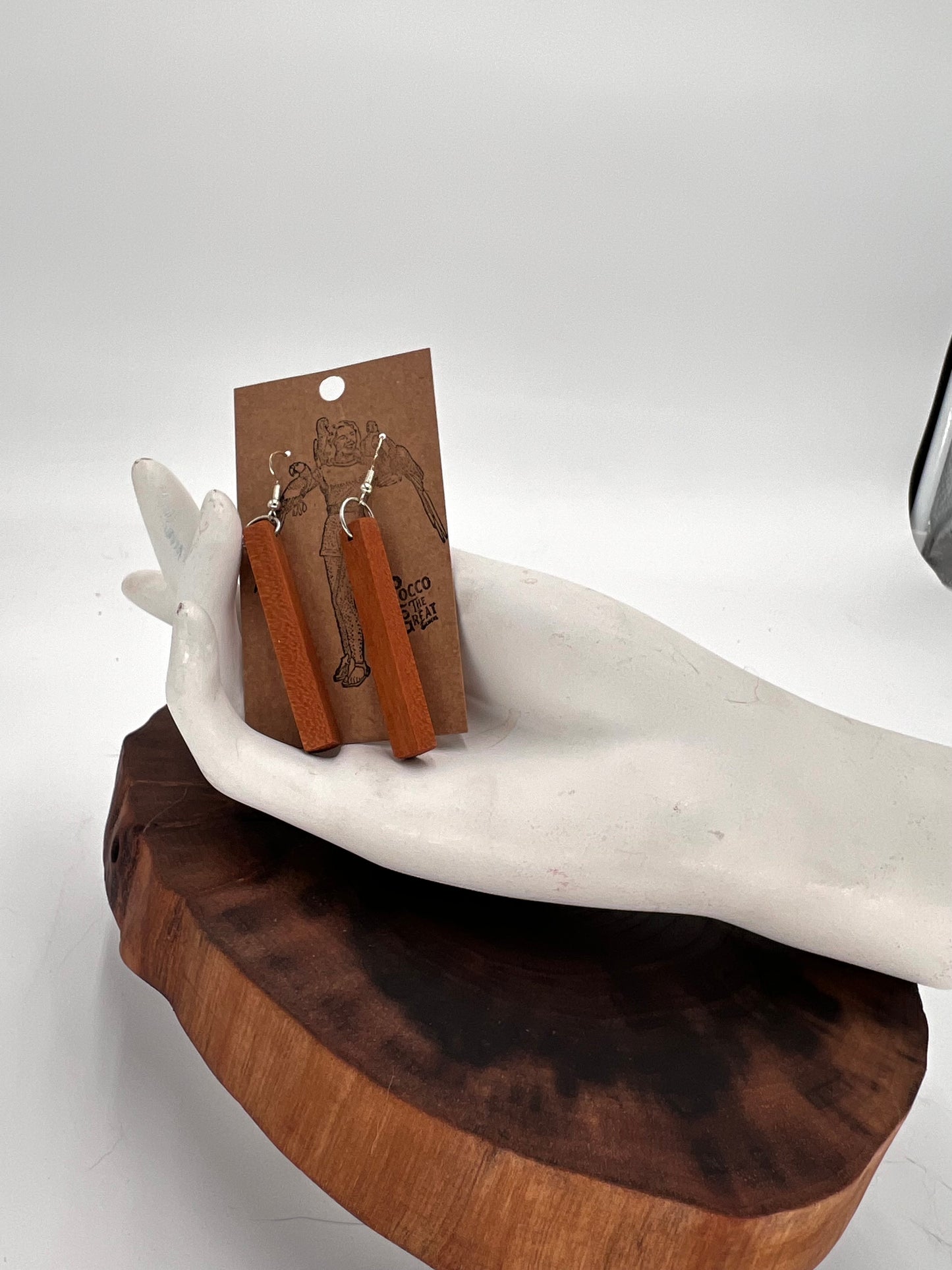 Everyday Hardwood Pillar Earrings