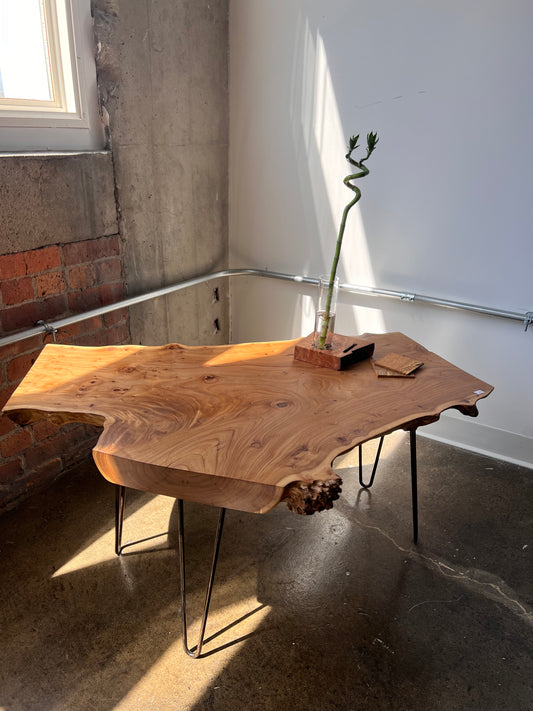 Modern Live Edge Hardwood Table