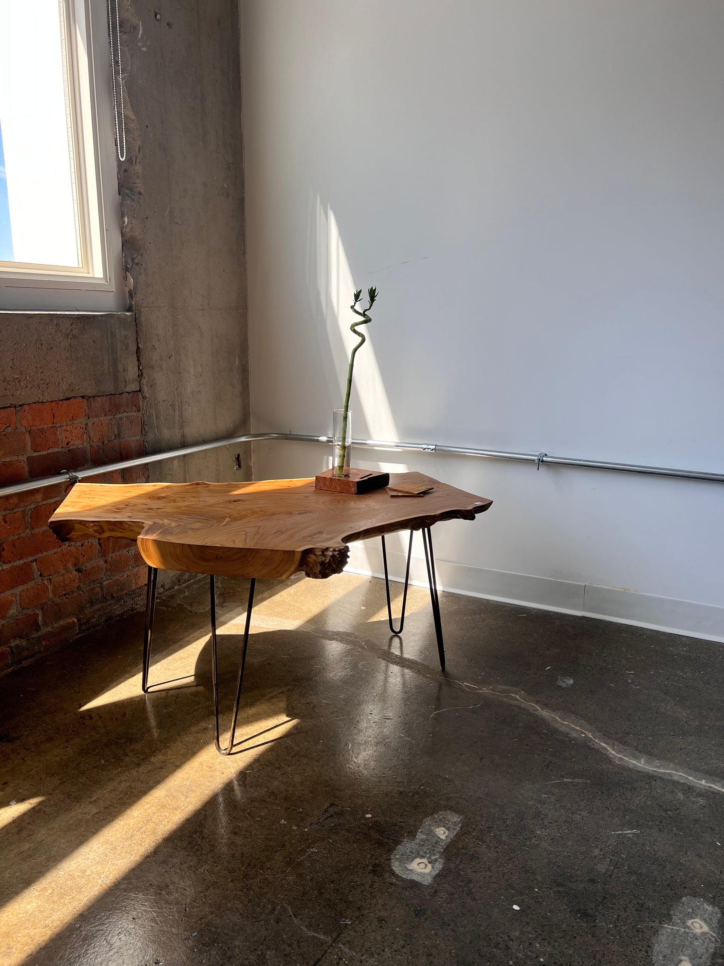 Modern Live Edge Hardwood Table