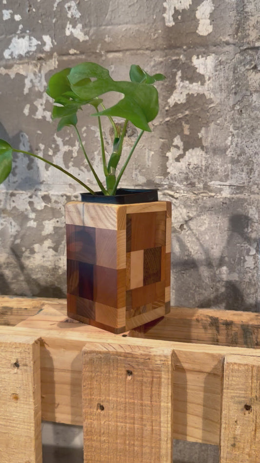 End-Grain Blox Tall Planter